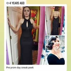 Gorgeous Dress and peacock feather barrette for ha